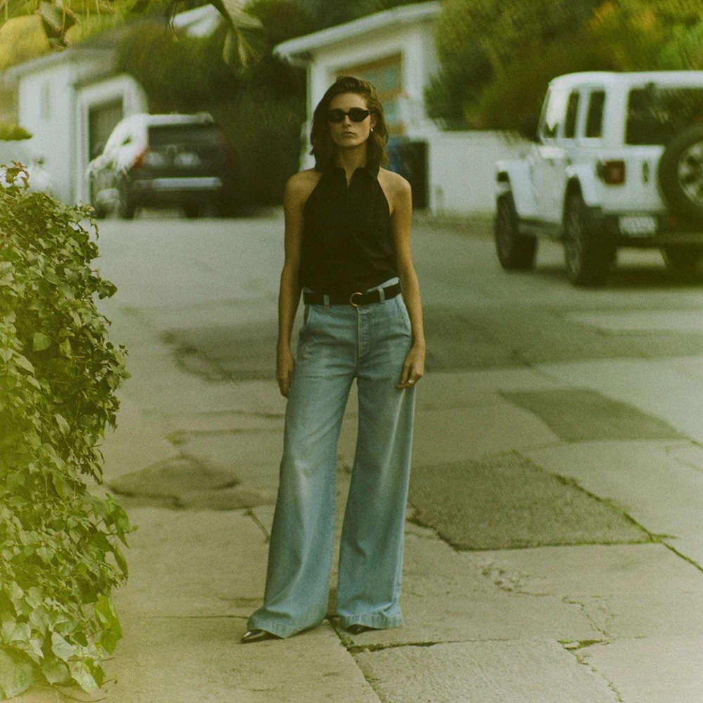 Citizens of Humanity | Beverly Relaxed Baggy Wide Leg Denim Jean Trousers | Lume